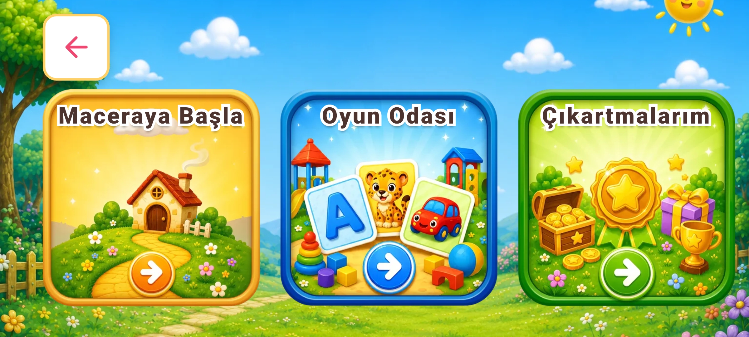 Zeka Oyunları Seçim Menüsü